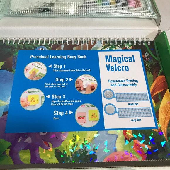 Free To Fly Busy Activity Learning Book Dinosaur Themed Educational Preschool - Picture 4 of 7